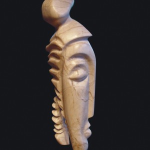 Visage rose, albâtre