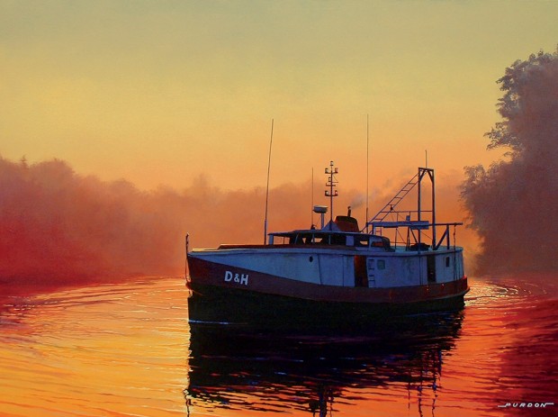 Morning Departure, Southampton, Ontario, huile. 