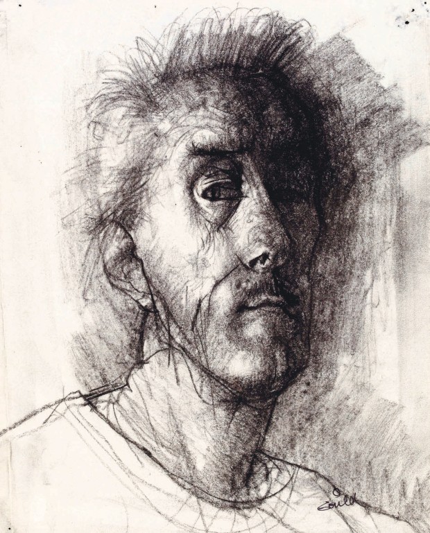 Looking at You, conté sur papier, 11,25 x 8,75 po, 1980