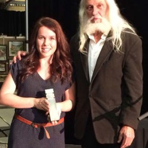Stéphanie Fiola en compagnie d'Armand Vaillancourt