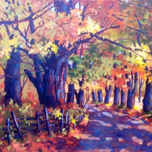 Clarence Bourgoin, Rang Mississipi, acrylique, 30 x 40 po