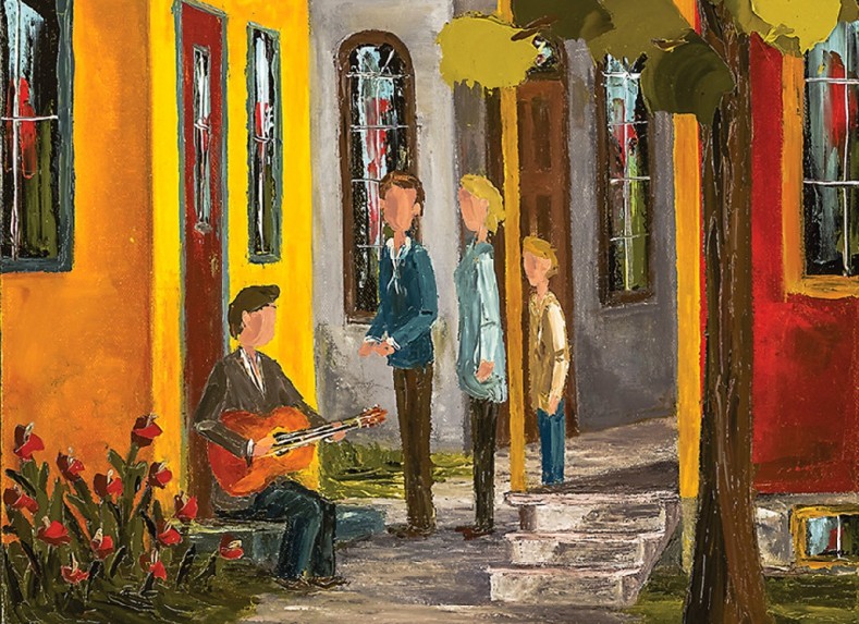 Un p'tit bout de rue, 30 x 15 po (détail)