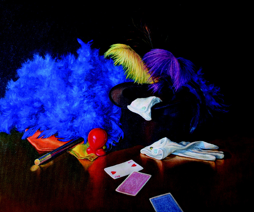 Après le spectacle, huile sur toile, 20 x 24 po