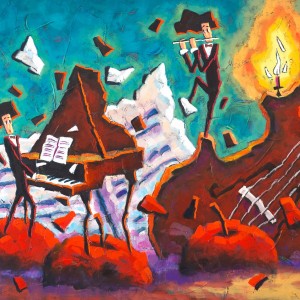 Musique au menu, 24 x 36 po