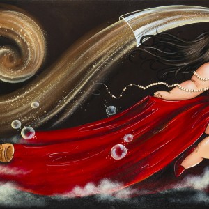 Pop, acrylique sur toile, 24 x 48 po